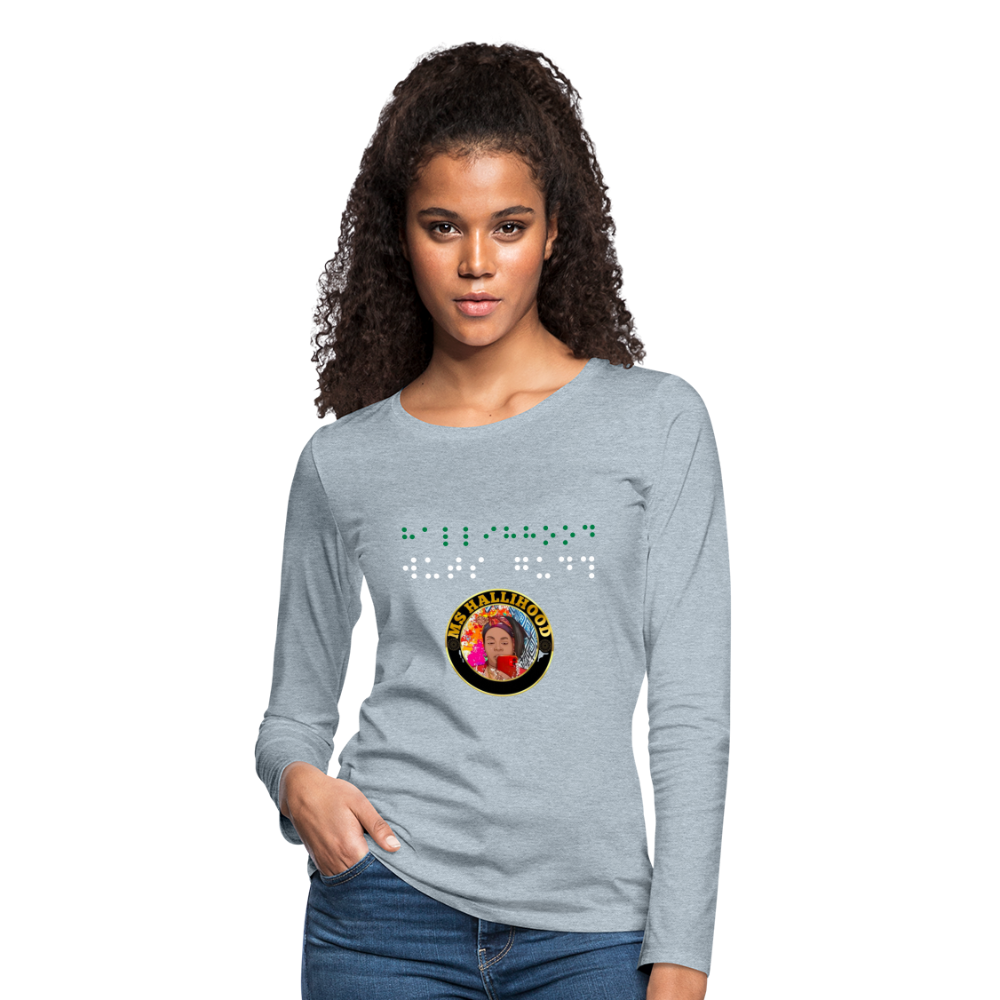 MsHallihood Long Sleeve Russ Tee - heather ice blue
