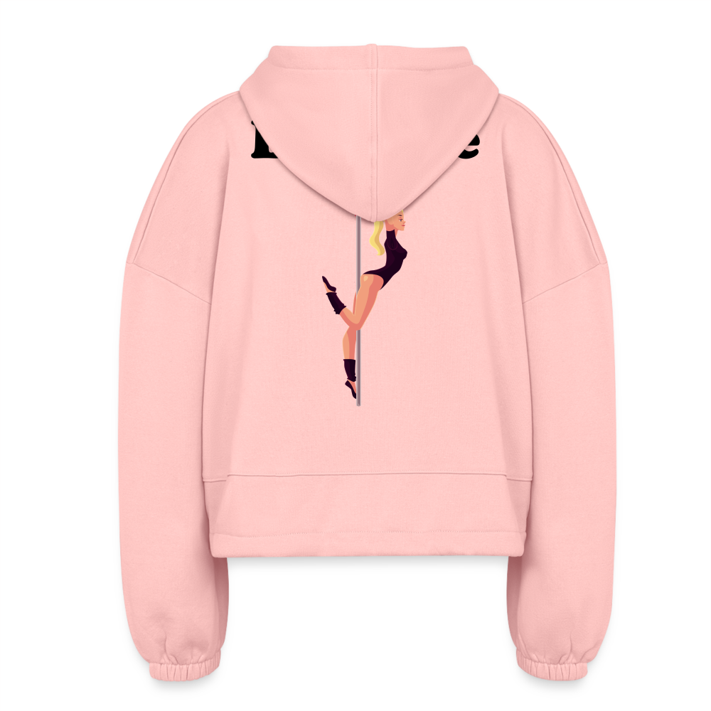 “Breathe” Women’s Cropped Hoodie - light pink