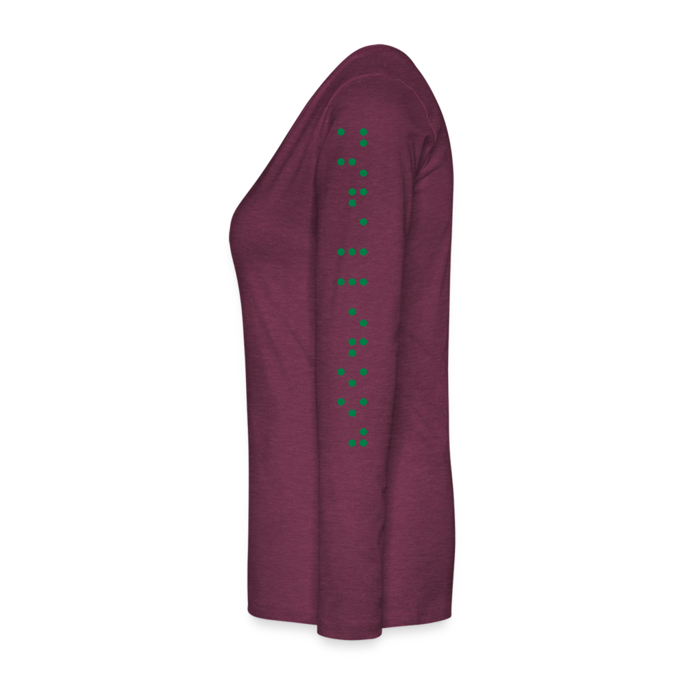 MsHallihood Long Sleeve Russ Tee - heather burgundy