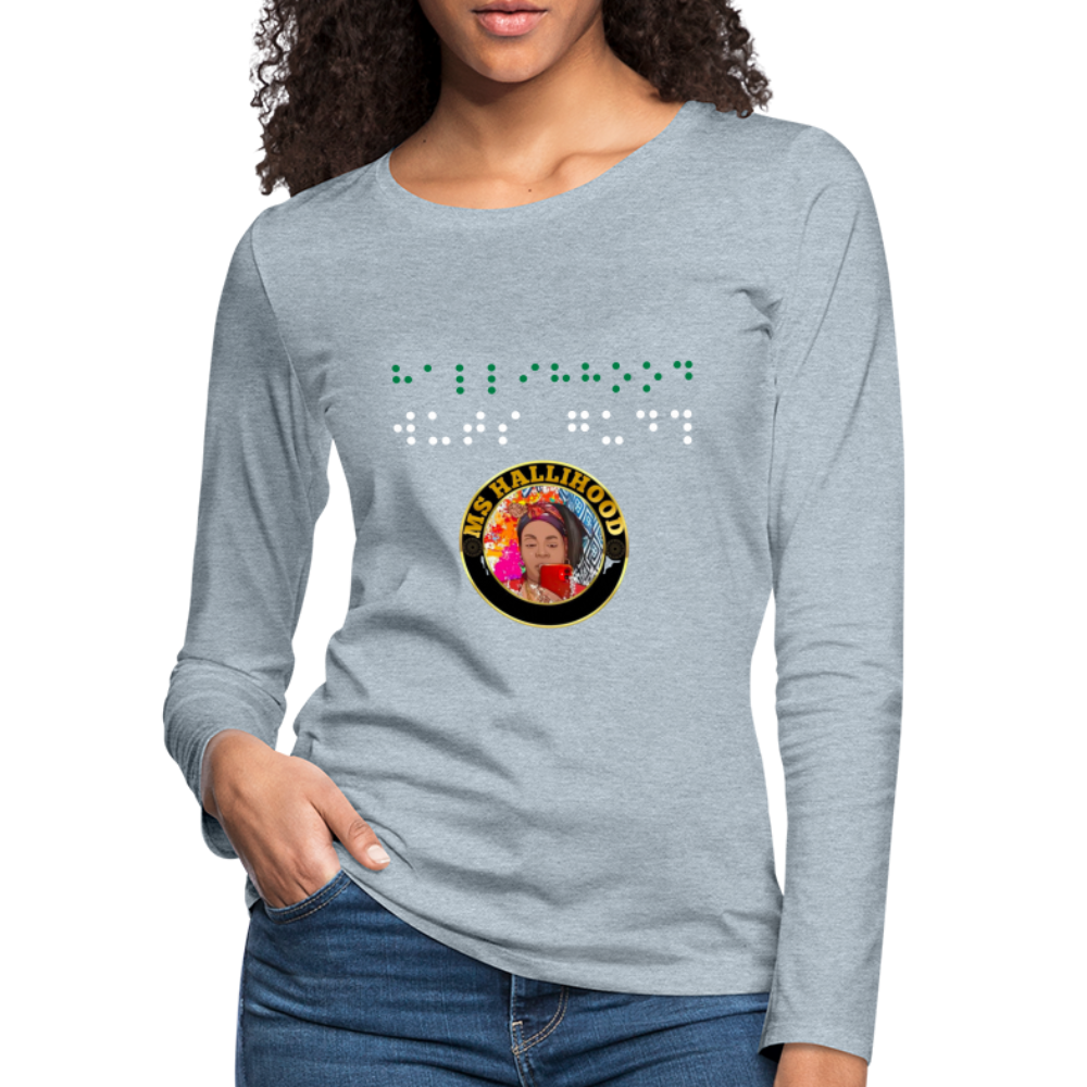 MsHallihood Long Sleeve Russ Tee - heather ice blue
