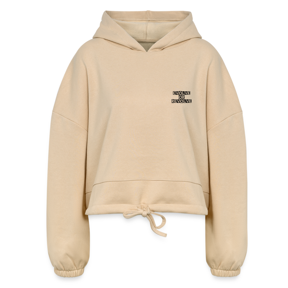 “ROV” Women’s Cropped Hoodie - nude