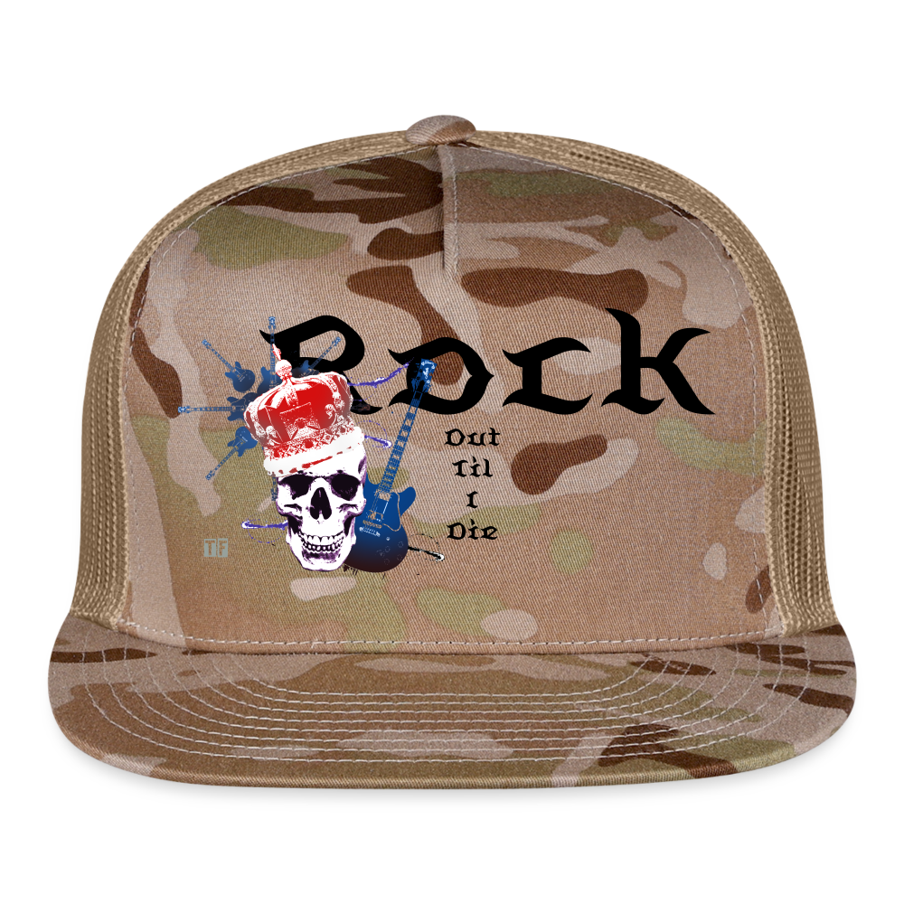 “Rock Out” Trucker Hat - MultiCam\tan