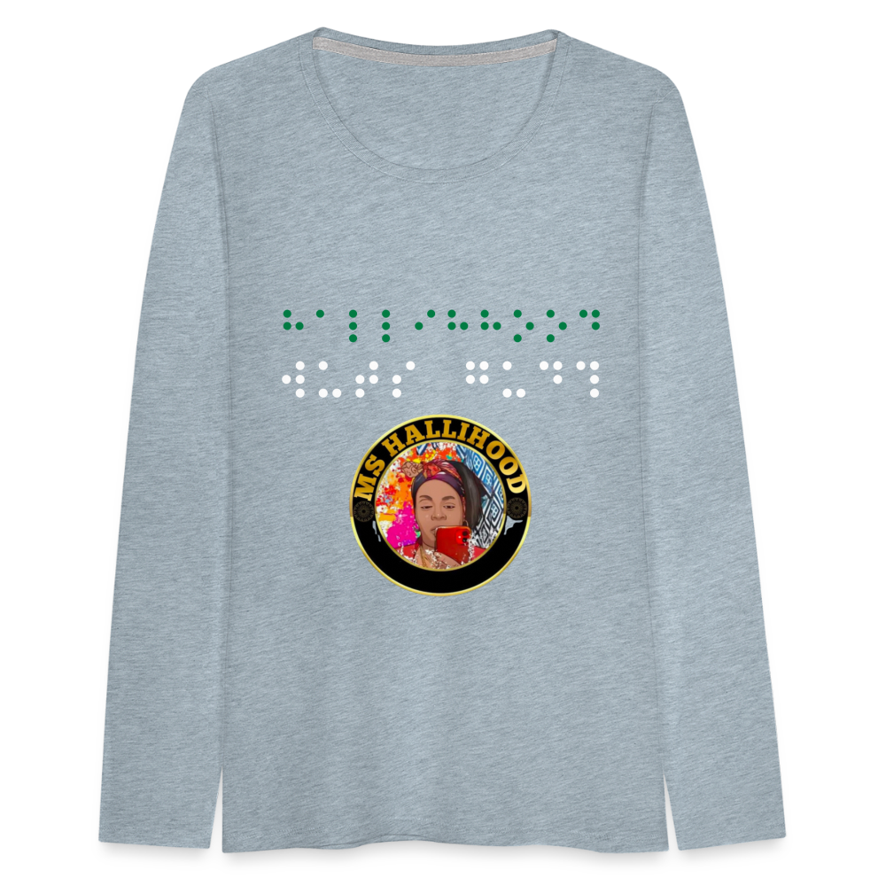 MsHallihood Long Sleeve Russ Tee - heather ice blue