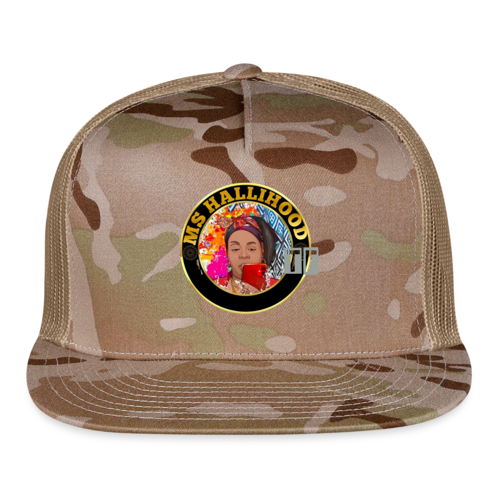 MsHallihood Logo Trucker Hat - MultiCam\tan