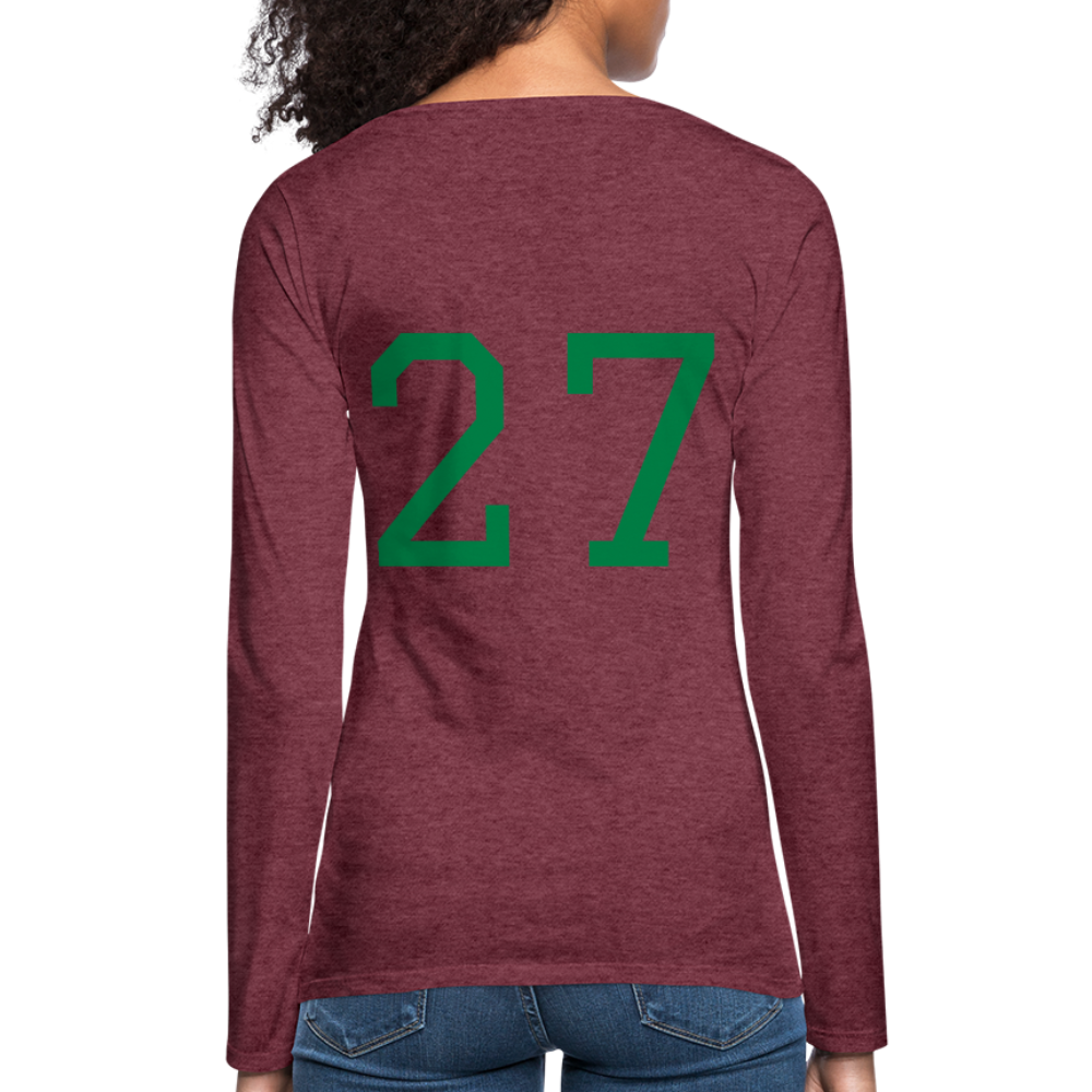 MsHallihood Long Sleeve Russ Tee - heather burgundy