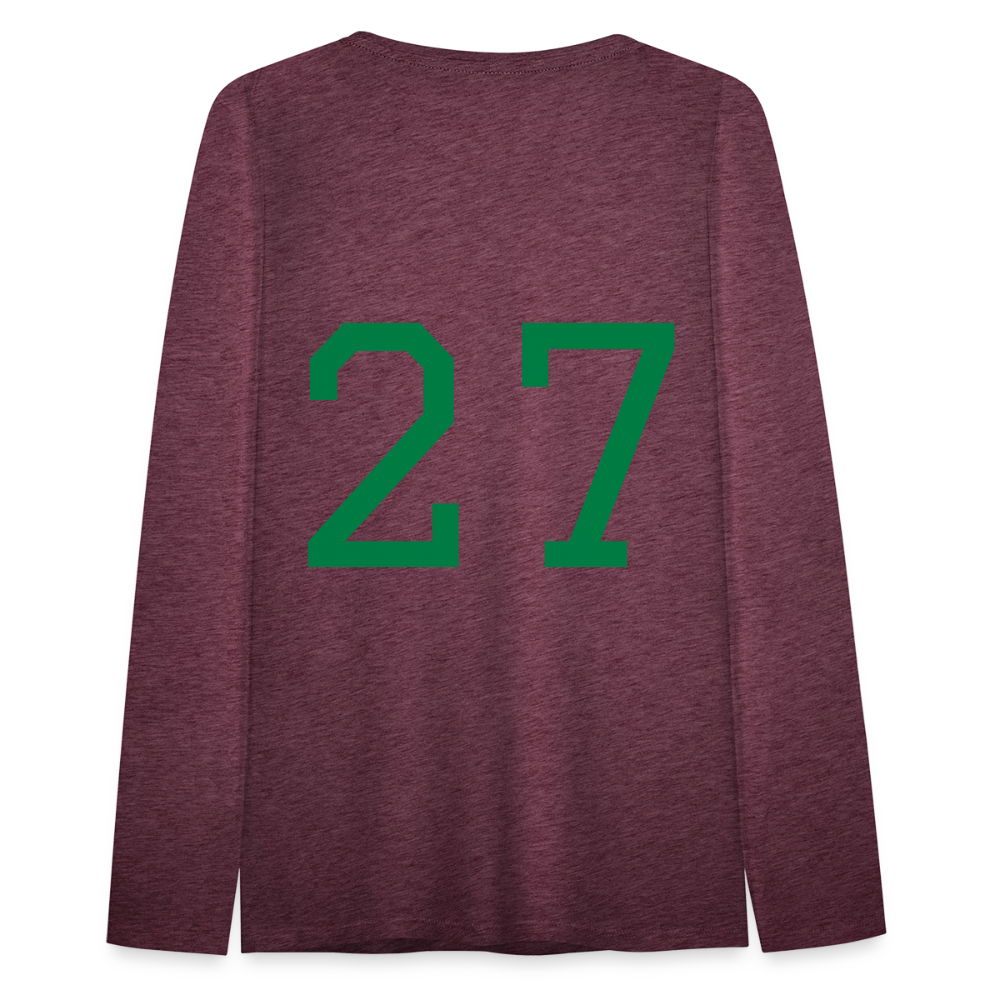 MsHallihood Long Sleeve Russ Tee - heather burgundy