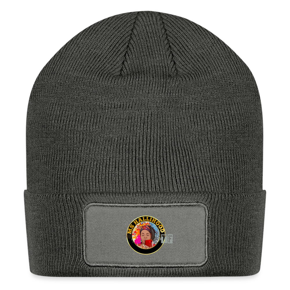 MsHallihood Logo Patch Beanie - charcoal grey