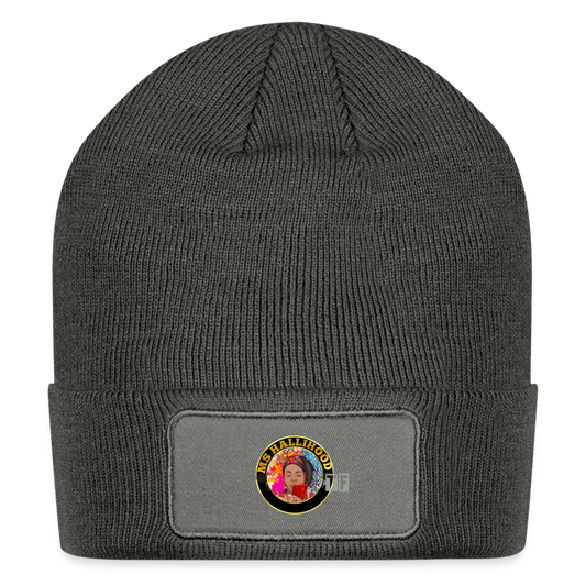 MsHallihood Logo Patch Beanie - charcoal grey