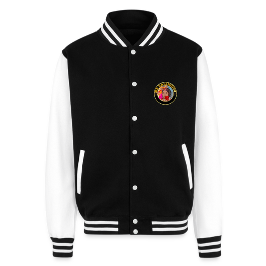 Love/Wuts Good??  Heavyweight Letterman Jacket - black/white