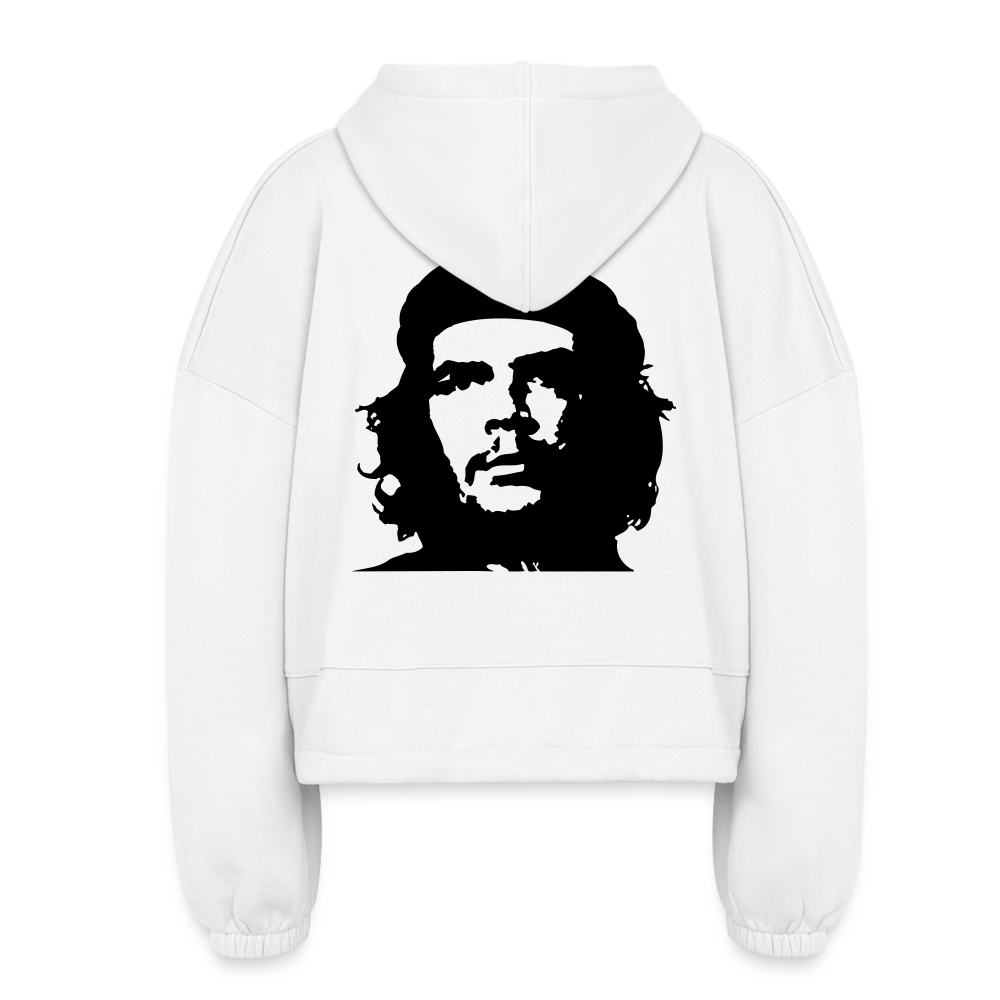 “ROV” Women’s Cropped Hoodie - white
