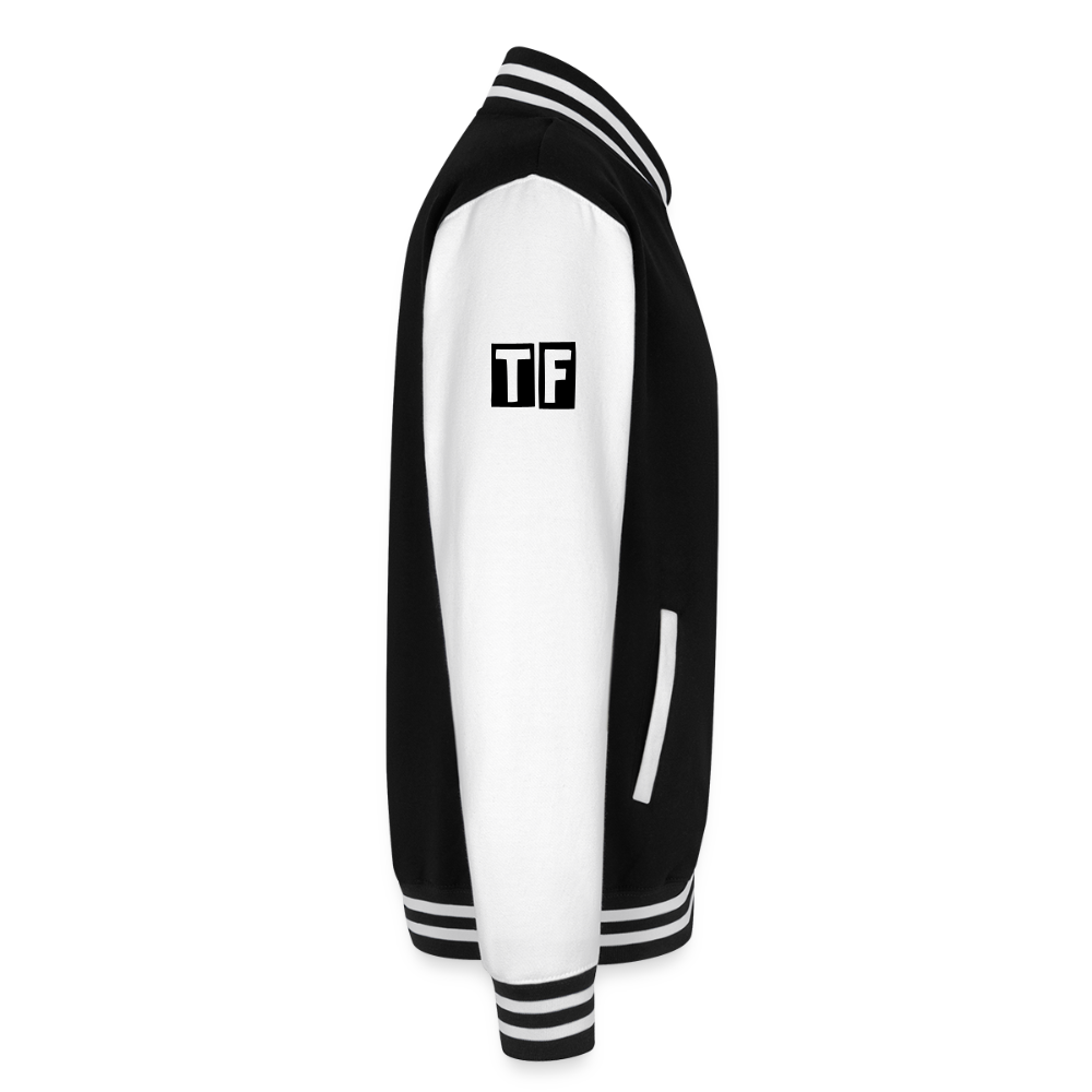 Love/Wuts Good??  Heavyweight Letterman Jacket - black/white