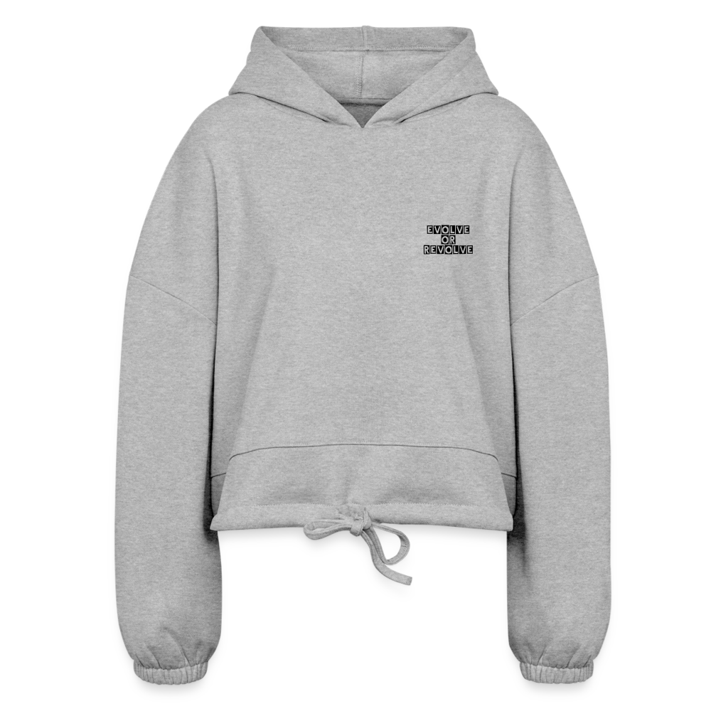 “ROV” Women’s Cropped Hoodie - heather gray