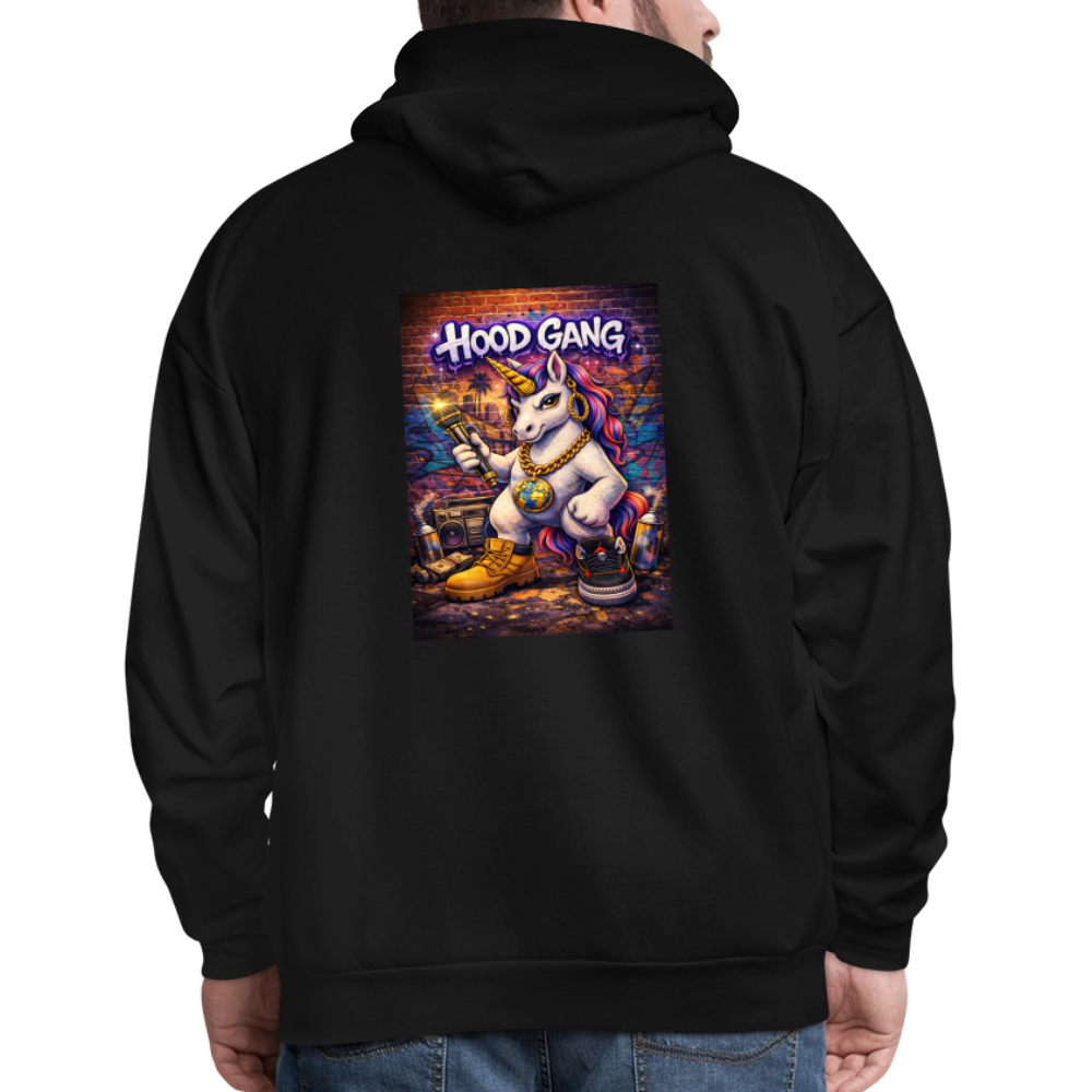 hood gang Men's Hoodie - black