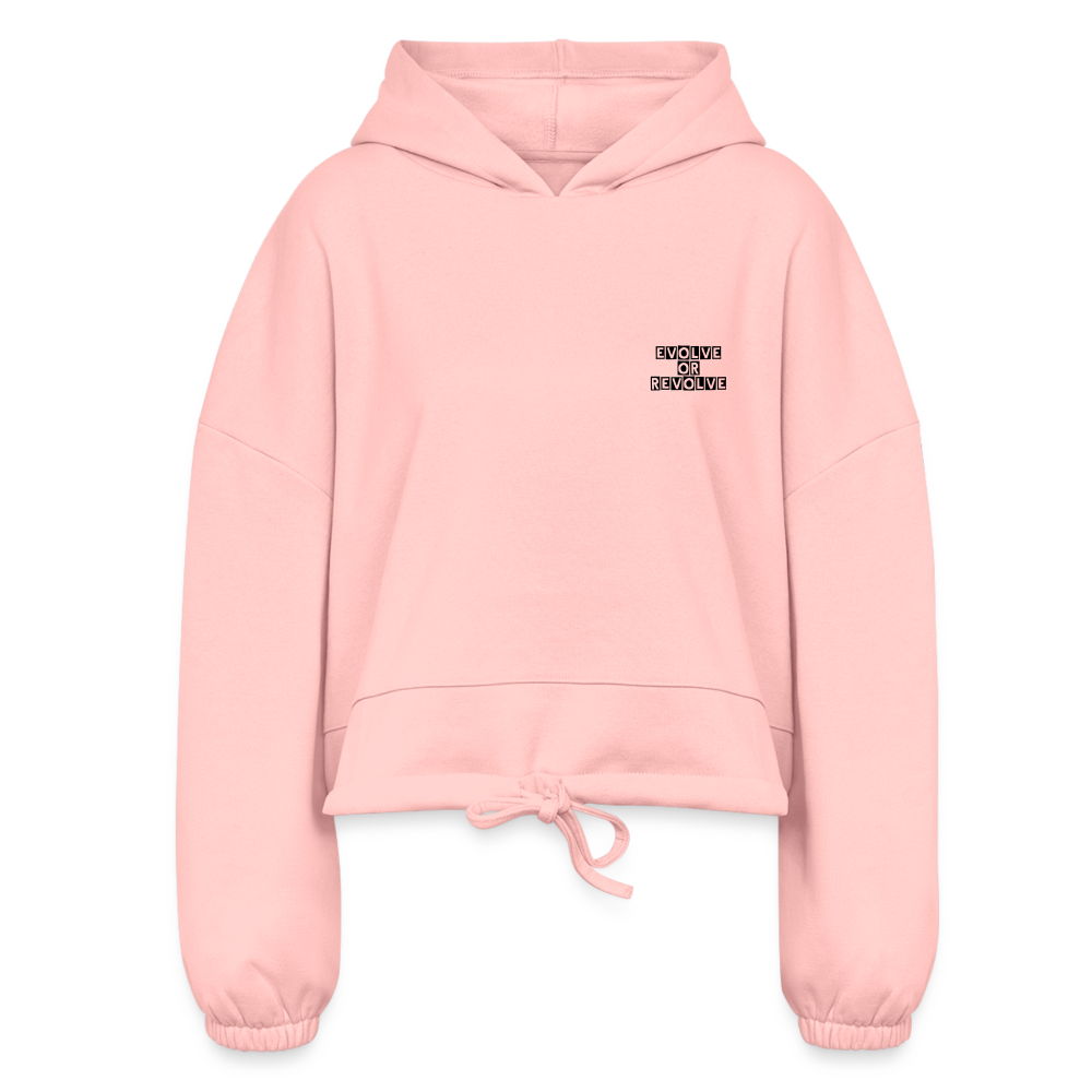“ROV” Women’s Cropped Hoodie - light pink