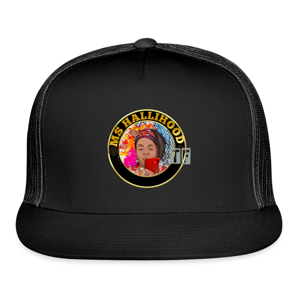 MsHallihood Logo Trucker Hat - black/black