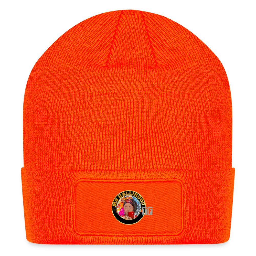 MsHallihood Logo Patch Beanie - neon orange