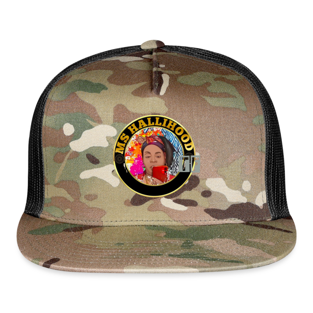MsHallihood Logo Trucker Hat - MultiCam\black