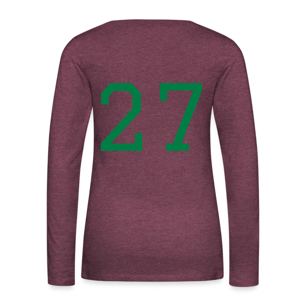 MsHallihood Long Sleeve Russ Tee - heather burgundy