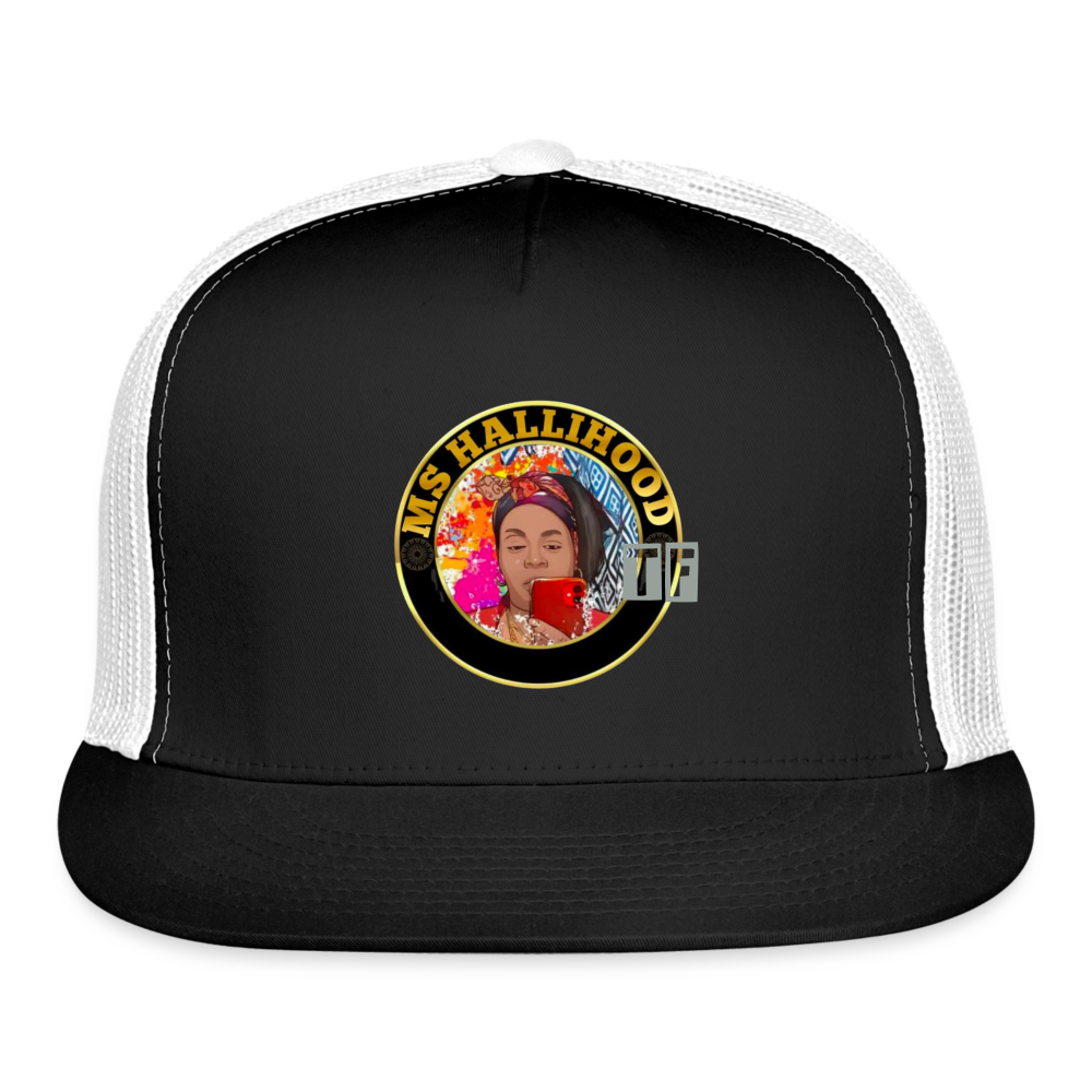 MsHallihood Logo Trucker Hat - black/white