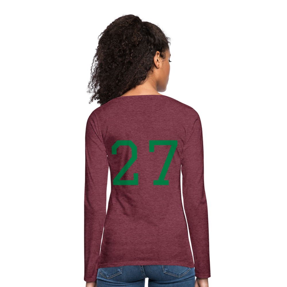 MsHallihood Long Sleeve Russ Tee - heather burgundy