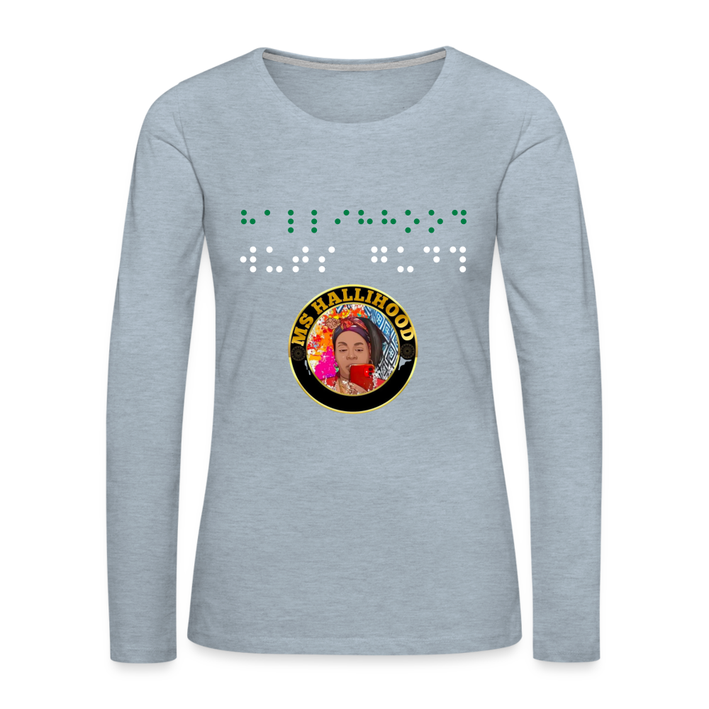 MsHallihood Long Sleeve Russ Tee - heather ice blue