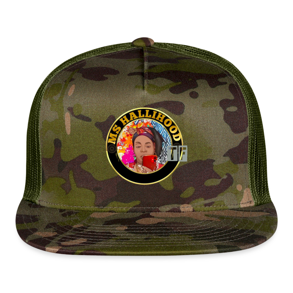MsHallihood Logo Trucker Hat - MultiCam\green