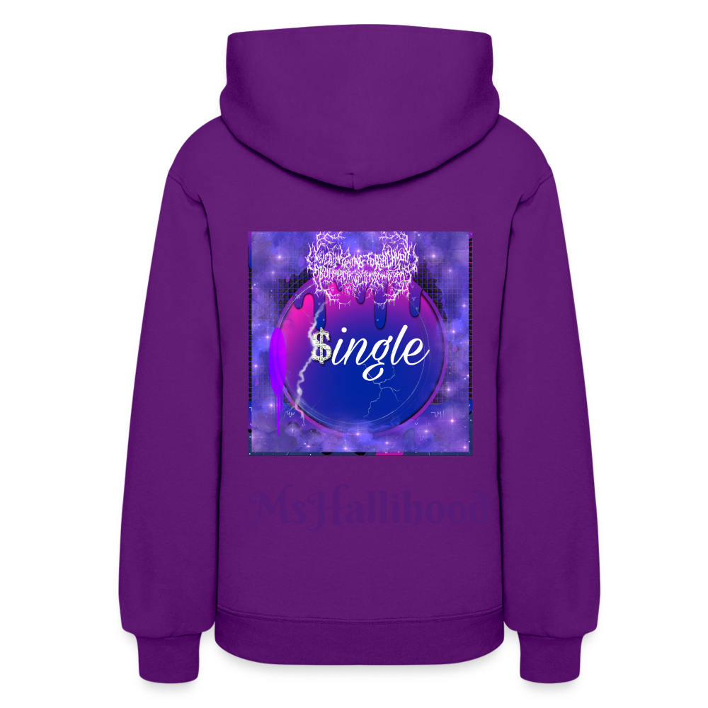 “Single” Women's Hoodie - purple
