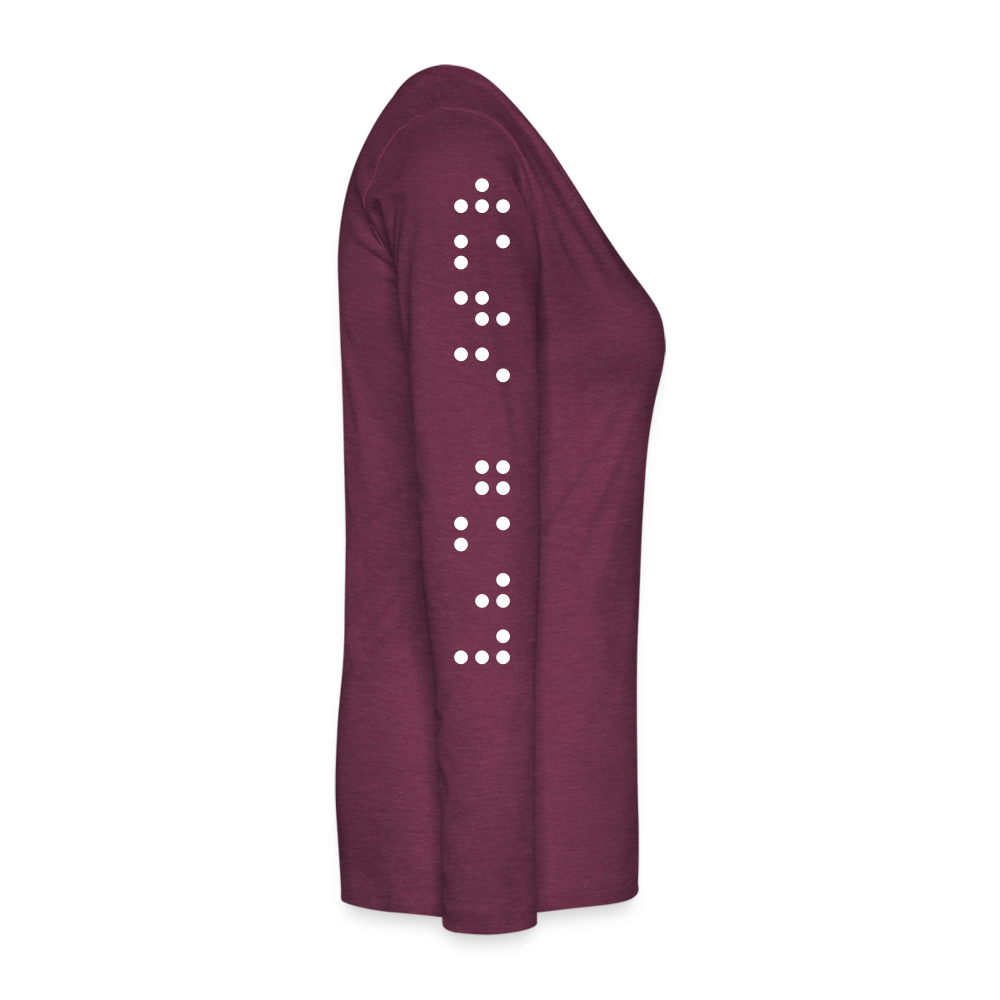 MsHallihood Long Sleeve Russ Tee - heather burgundy