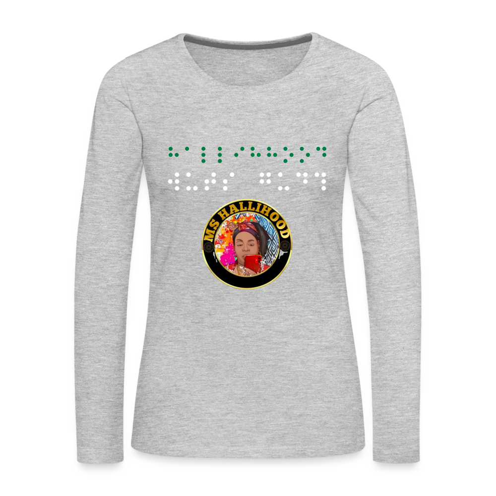 MsHallihood Long Sleeve Russ Tee - heather gray